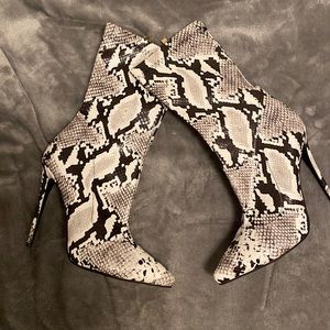 Simmi snake print boots